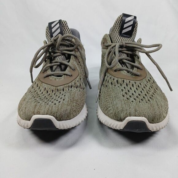 Adidas Alphabounce Beyond Men 8 Olive Cushioned Knit Running Sneaker - Picture 7 of 13